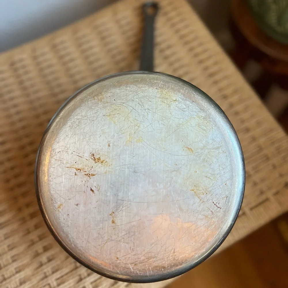 Vintage French Aluminum Saucepan Made in France | Iron Handle | Bistro Cookware